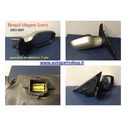 Specchio RENAULT MEGANE SCENIC Retrovisore Elettrico Destro 7 PIN