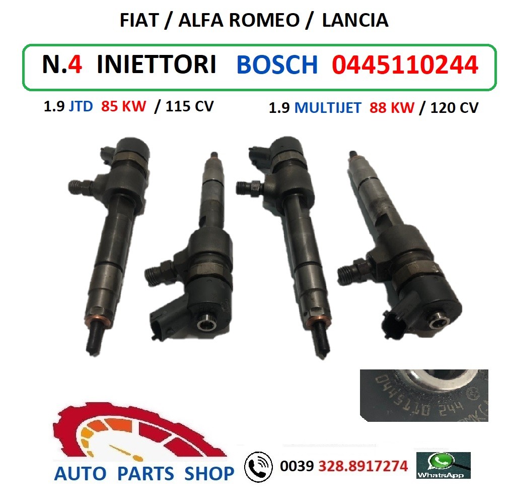 INIETTORI DIESEL FIAT CROMA 1.9 JTDM 150CV 0445110243